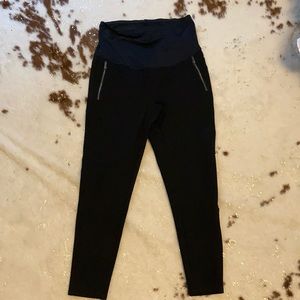Black Maternity Moto-style Leggings